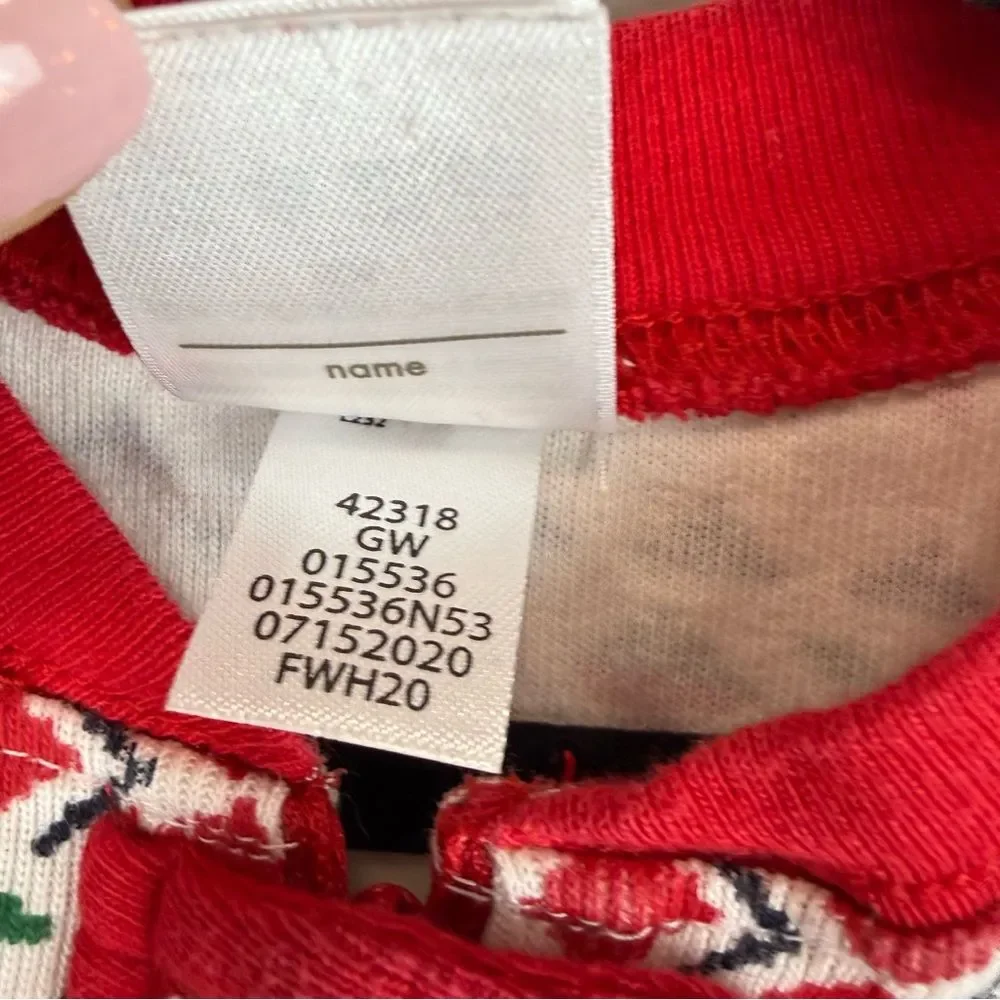 Hanna Andersson Zip Up Pajama Size 2T 85cm Dear Deer 42318 Christmas Matching